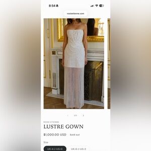 Rosie Etienne White Lustre Gown